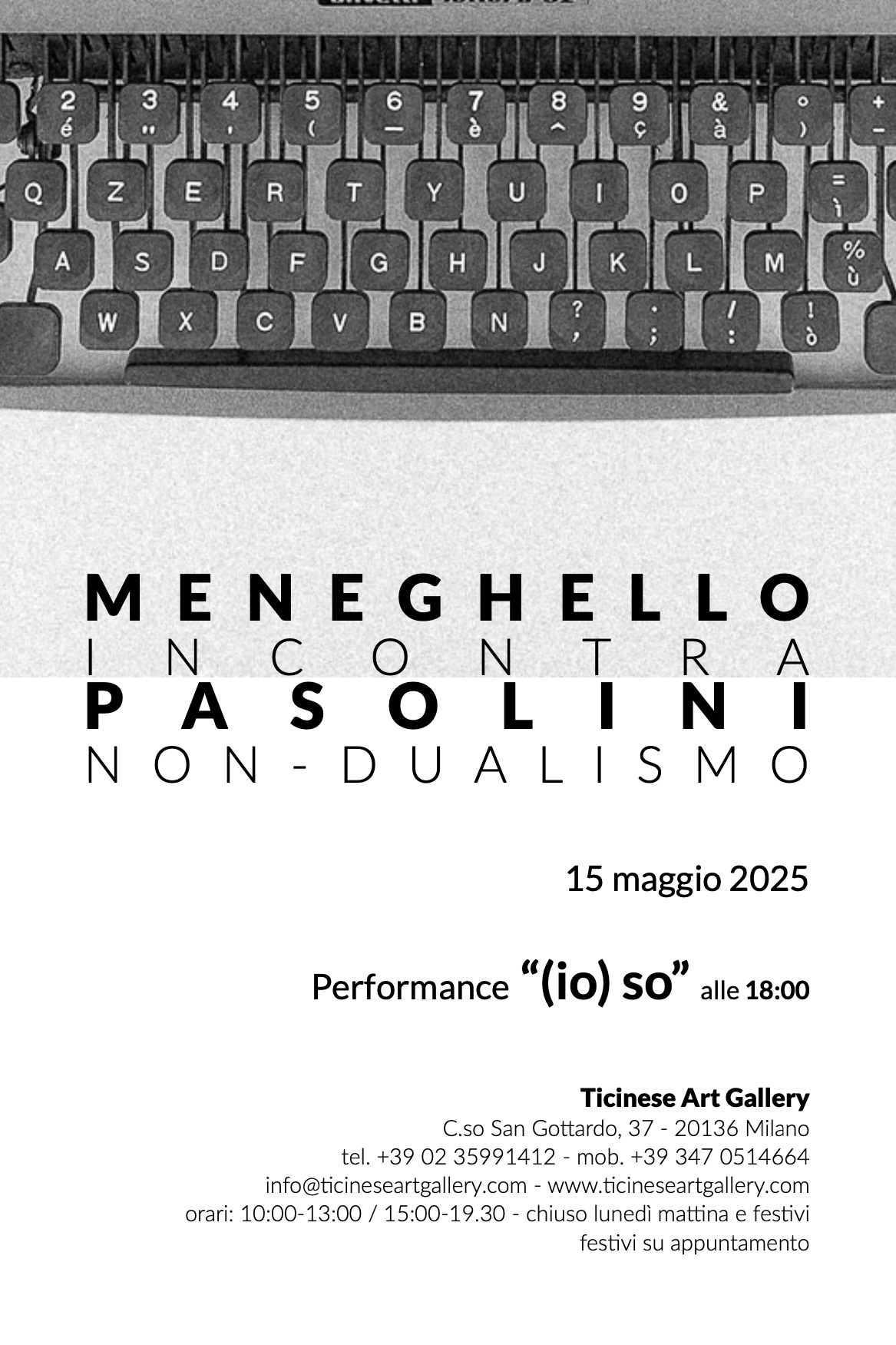 Performance “(io) so”, immagine 1